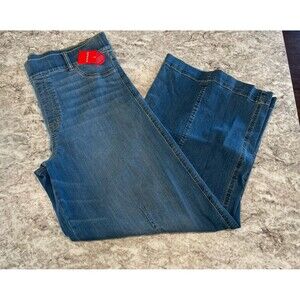 Spanx Seamed Front Wide Leg Jeans Color Vintage Indigo Size 1X #20407R NWT